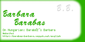 barbara barabas business card